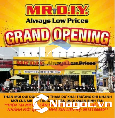  Siêu Thị Mr.DIY cần Thuê Nhà mặt tiền Đường 1 Bình Thạnh - Hồ Chí Minh 